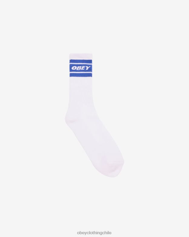 accesorios 40VX484 hombres calcetines cooper ii OBEY blanco/azul surf