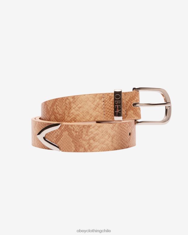 accesorios 40VX494 hombres cinturón de vestir de serpiente OBEY broncearse