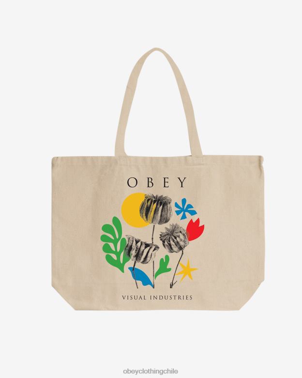 accesorios 40VX498 hombres flores papeles tijeras OBEY crema