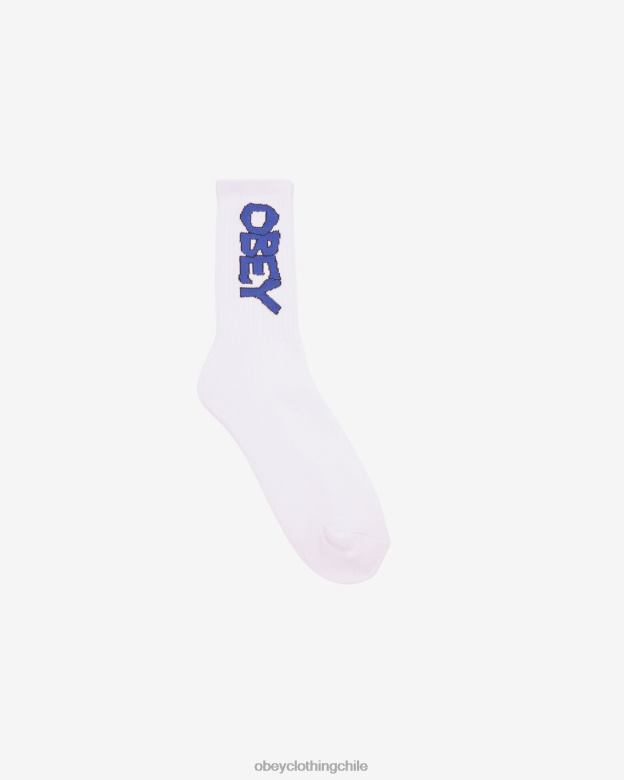 accesorios 40VX504 hombres calcetines sin conexión OBEY blanco