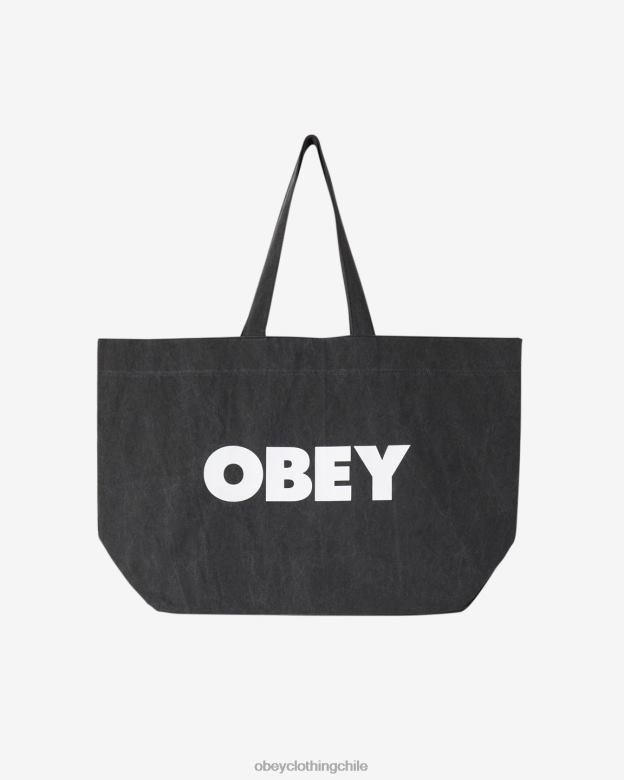 accesorios 40VX506 hombres bolso tote teñido con pigmentos OBEY pigmento negro