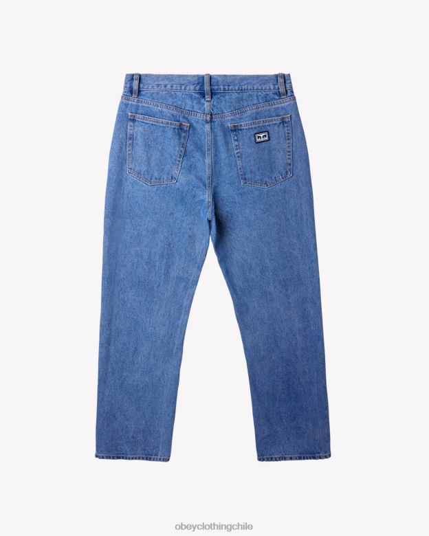 ropa 40VX62 hombres mezclilla de trabajo duro OBEY índigo claro
