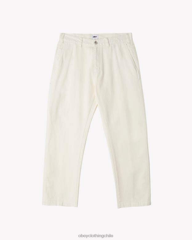 ropa 40VX67 hombres mezclilla de carpintero trabajadora OBEY sin blanquear