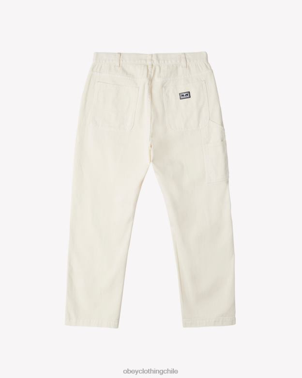 ropa 40VX67 hombres mezclilla de carpintero trabajadora OBEY sin blanquear