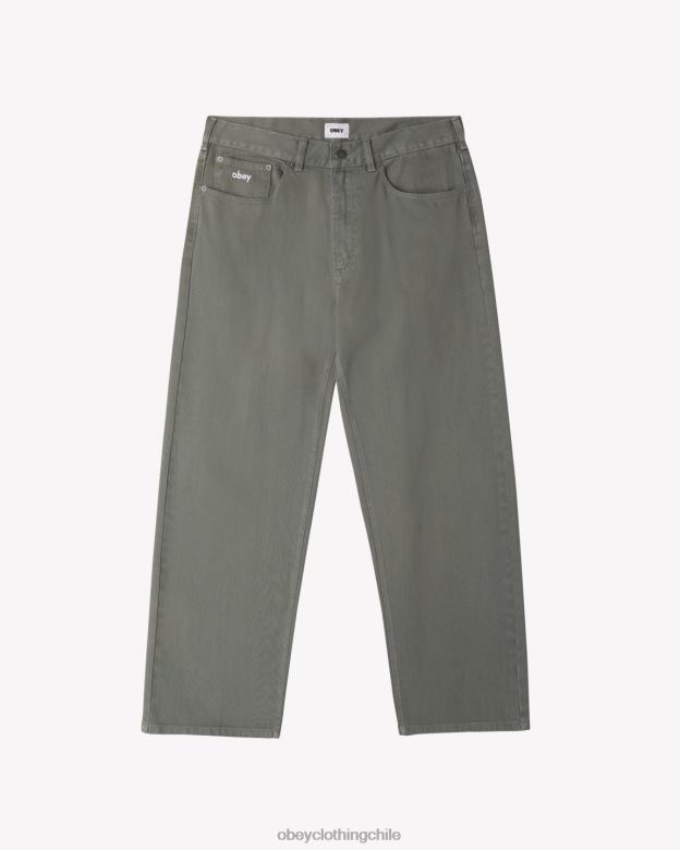 ropa 40VX79 hombres jean holgado OBEY corona de laurel