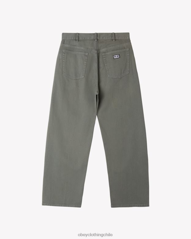 ropa 40VX79 hombres jean holgado OBEY corona de laurel
