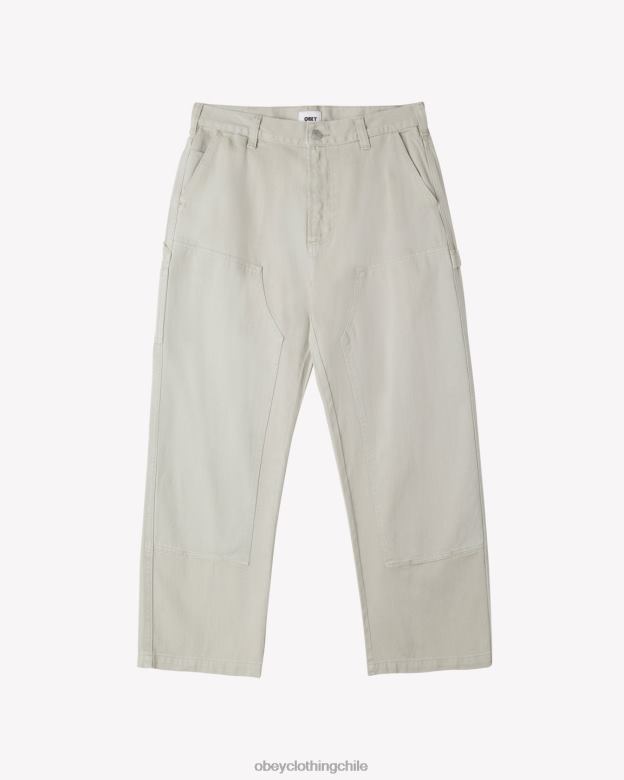 ropa 40VX83 hombres jean carpintero pez gordo OBEY Gris plateado