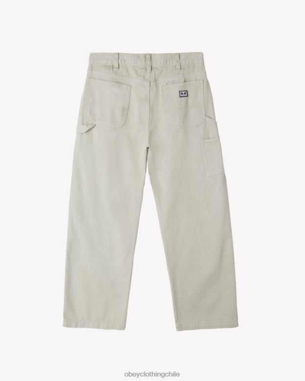 ropa 40VX83 hombres jean carpintero pez gordo OBEY Gris plateado