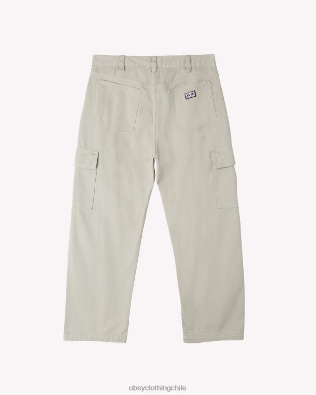 ropa 40VX85 hombres pantalones cargo de mezclilla bigwig OBEY Gris plateado