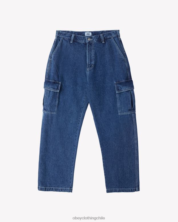ropa 40VX86 hombres pantalones cargo de mezclilla bigwig OBEY lavado de piedra