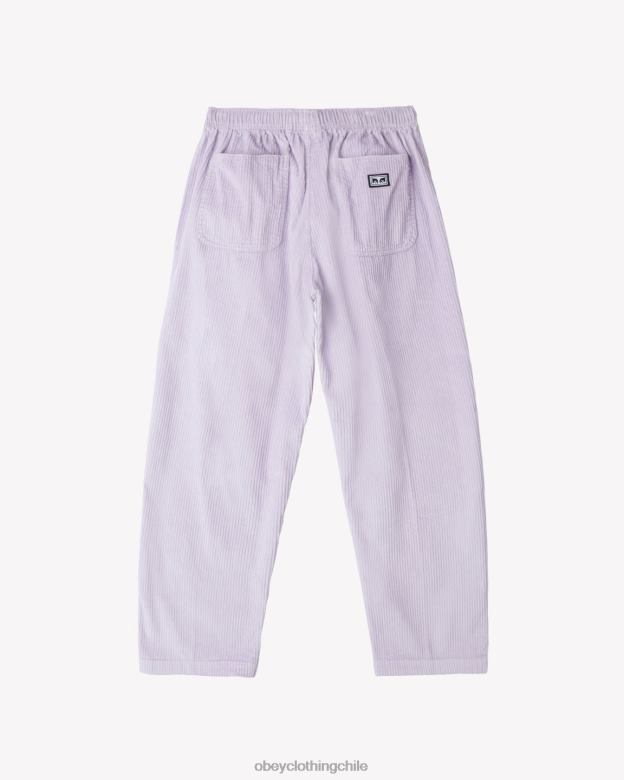 ropa 40VX10 hombres pantalón de pana fácil OBEY pétalo de orquídea