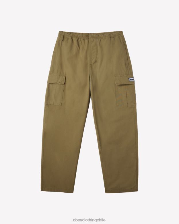 ropa 40VX11 hombres pantalón cargo fácil ripstop OBEY marron oscuro