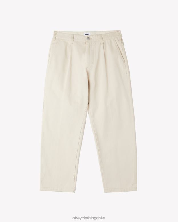 ropa 40VX38 hombres pantalón plisado de trabajo duro OBEY arcilla