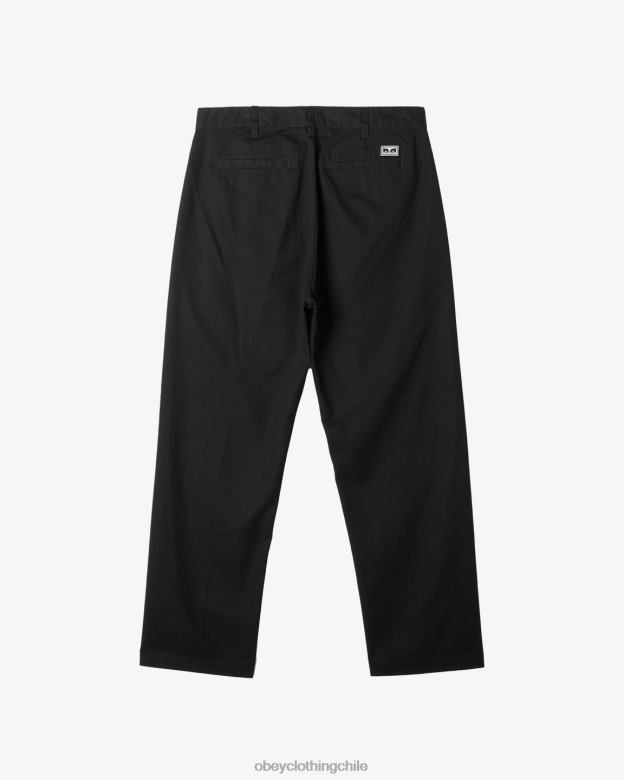ropa 40VX43 hombres pantalón de trabajo duro OBEY negro