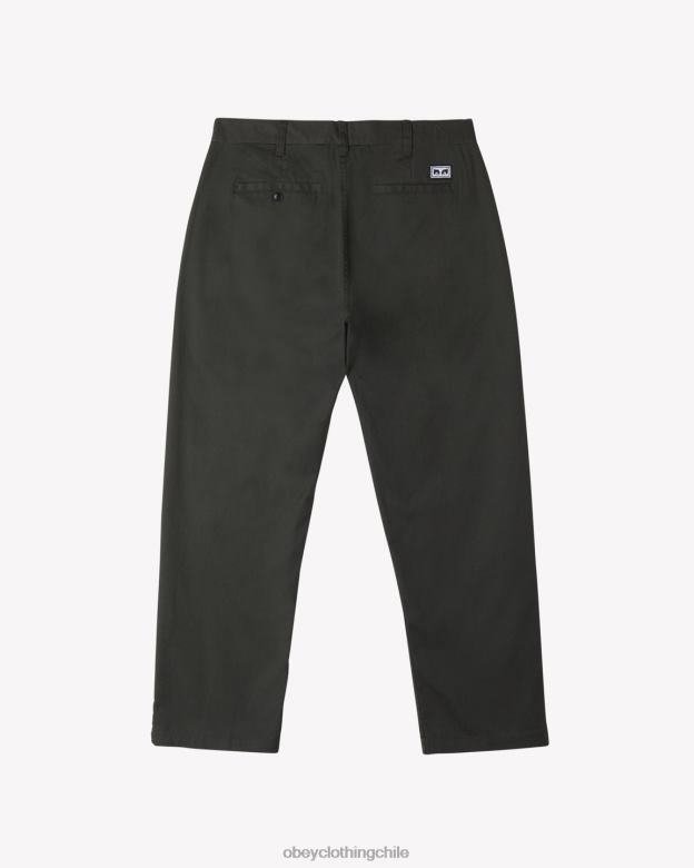 ropa 40VX43 hombres pantalón de trabajo duro OBEY negro