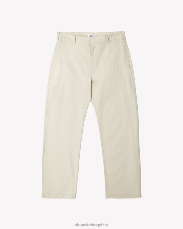 ropa 40VX47 hombres pantalón de trabajo de popelina big timer OBEY arcilla