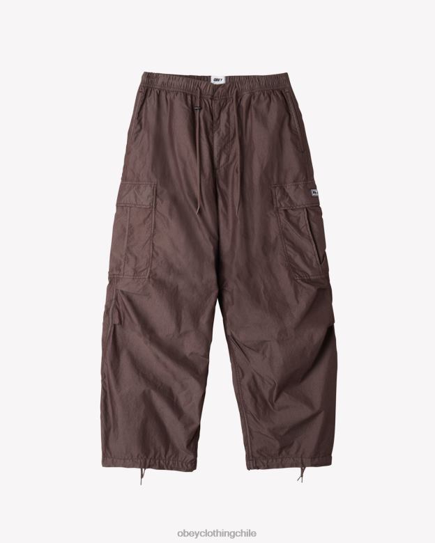 ropa 40VX50 hombres carga de paracaídas gigante OBEY java marrón
