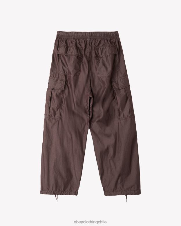 ropa 40VX50 hombres carga de paracaídas gigante OBEY java marrón