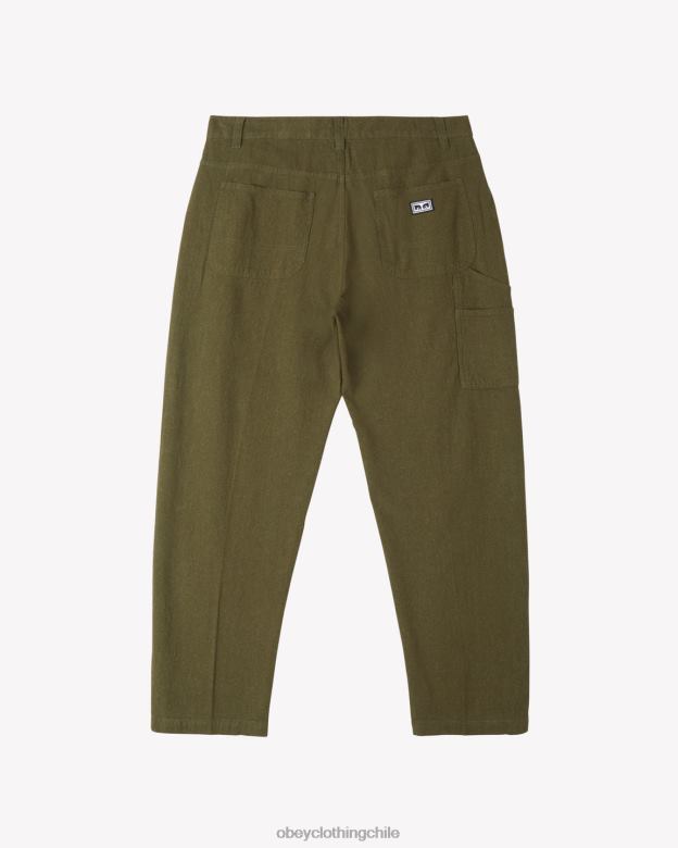 ropa 40VX52 hombres pantalón de carpintero de lino de trabajo duro OBEY ejército de reconocimiento