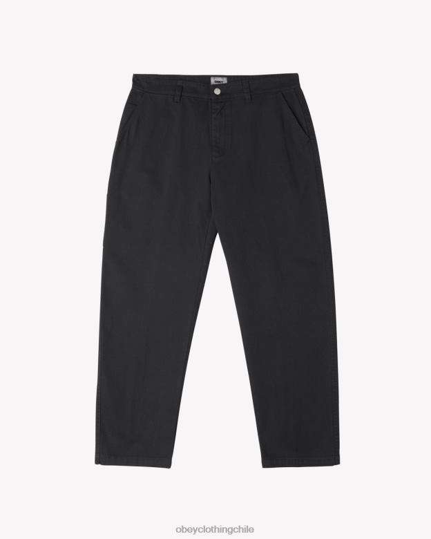 ropa 40VX53 hombres pantalón de carpintero con pigmentos de trabajo duro OBEY pigmento negro