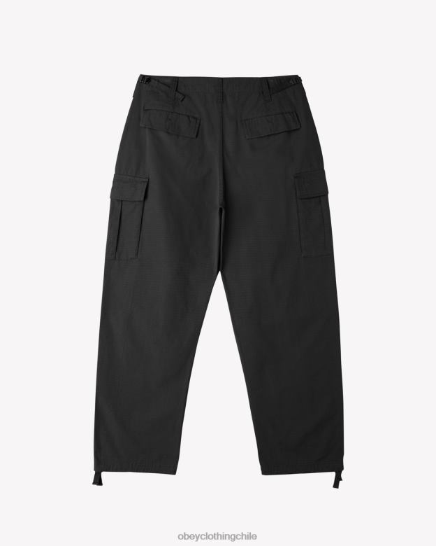 ropa 40VX56 hombres pantalón cargo antidesgarro OBEY negro