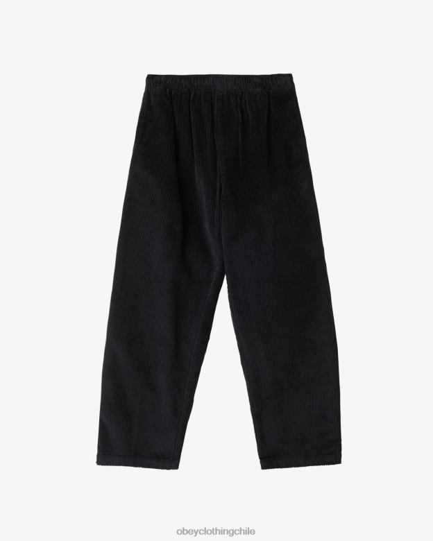 ropa 40VX9 hombres pantalón de pana fácil OBEY negro digital