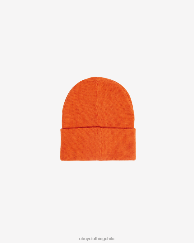 accesorios 40VX408 hombres gorro con ojos icónicos OBEY naranja roja