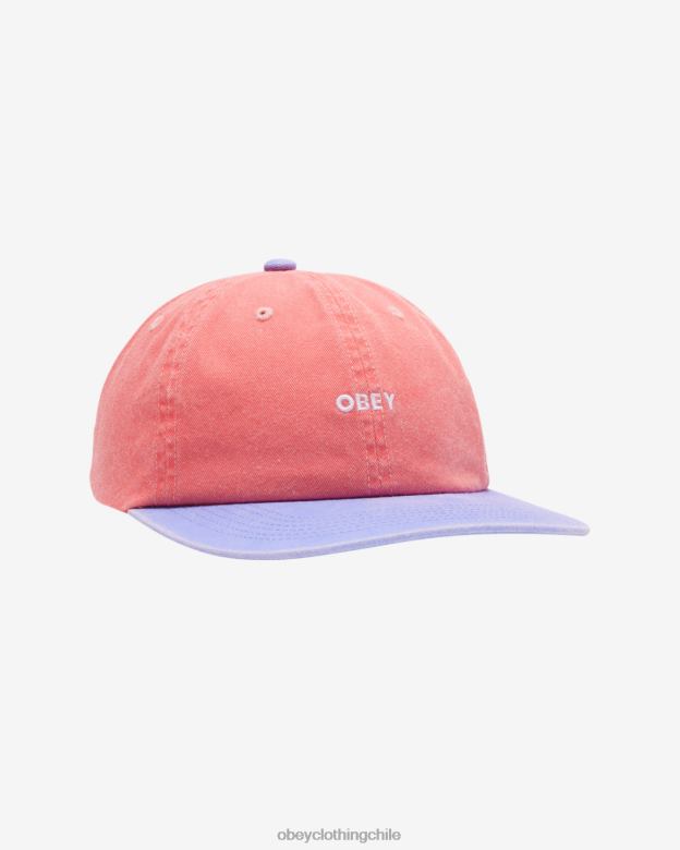 accesorios 40VX411 hombres pigmento ii tono minúsculas 6 paneles OBEY pigmento coral multi