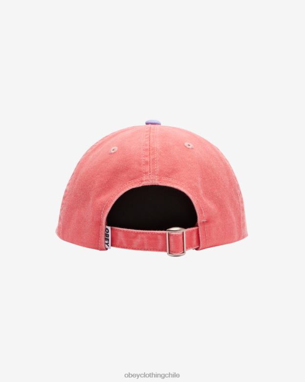 accesorios 40VX411 hombres pigmento ii tono minúsculas 6 paneles OBEY pigmento coral multi