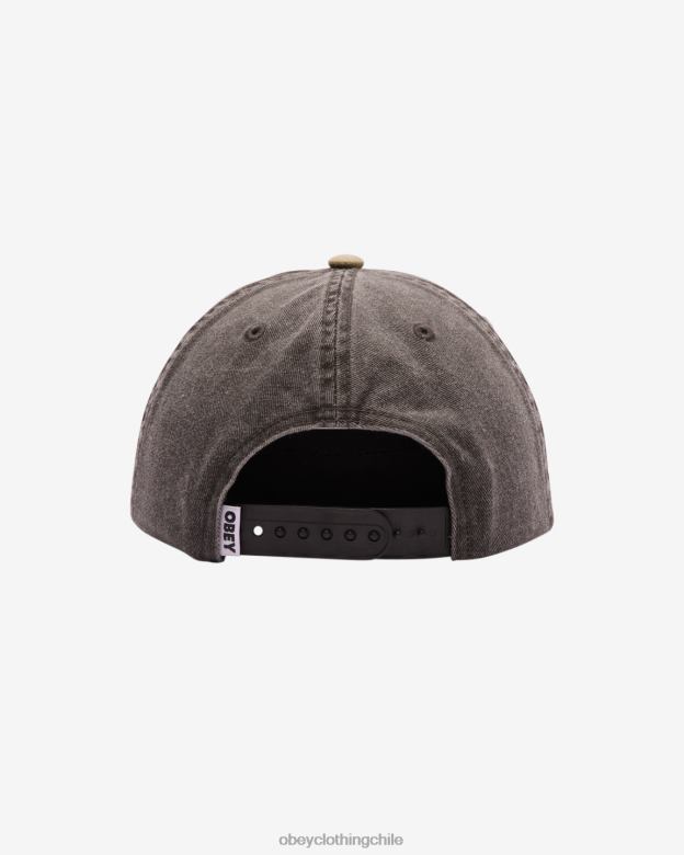 accesorios 40VX414 hombres frutas pigmentadas snapback de 6 paneles OBEY pigmento negro multi