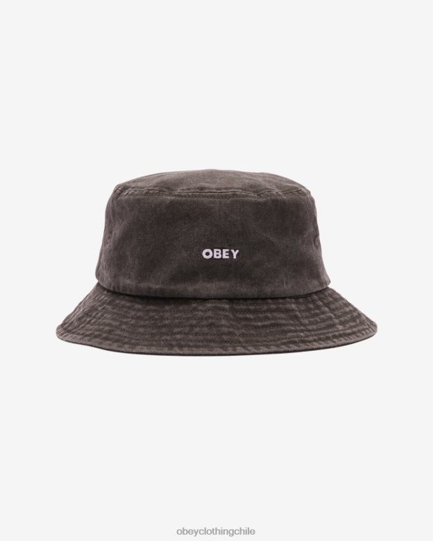 accesorios 40VX422 hombres sombrero de pescador con pigmentos llamativos OBEY pigmento negro