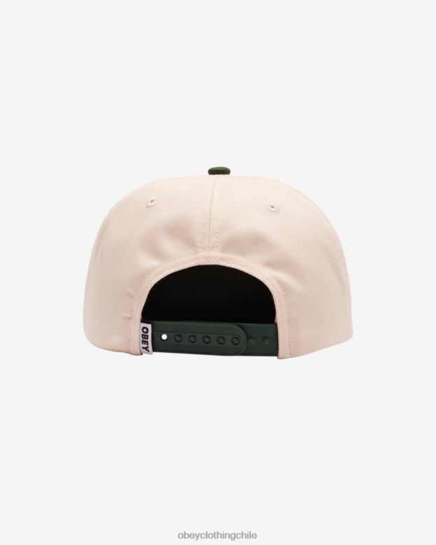 accesorios 40VX433 hombres funda snapback de 5 paneles OBEY cedro verde multi