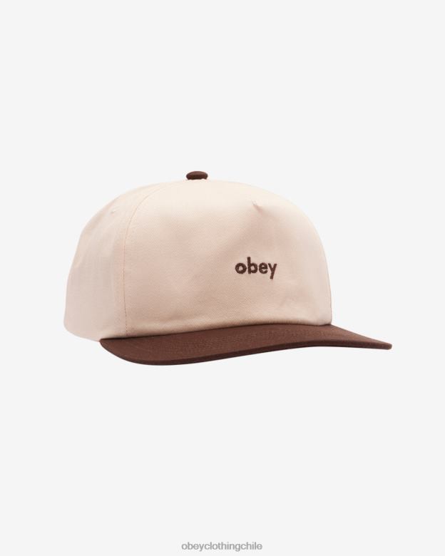 accesorios 40VX434 hombres funda snapback de 5 paneles OBEY java marrón multi