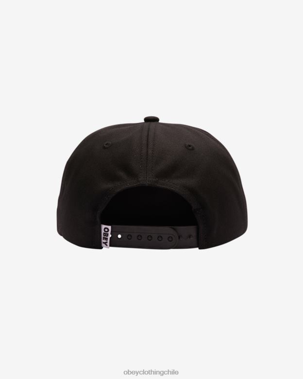 accesorios 40VX435 hombres snapback de 5 paneles de abundancia OBEY negro