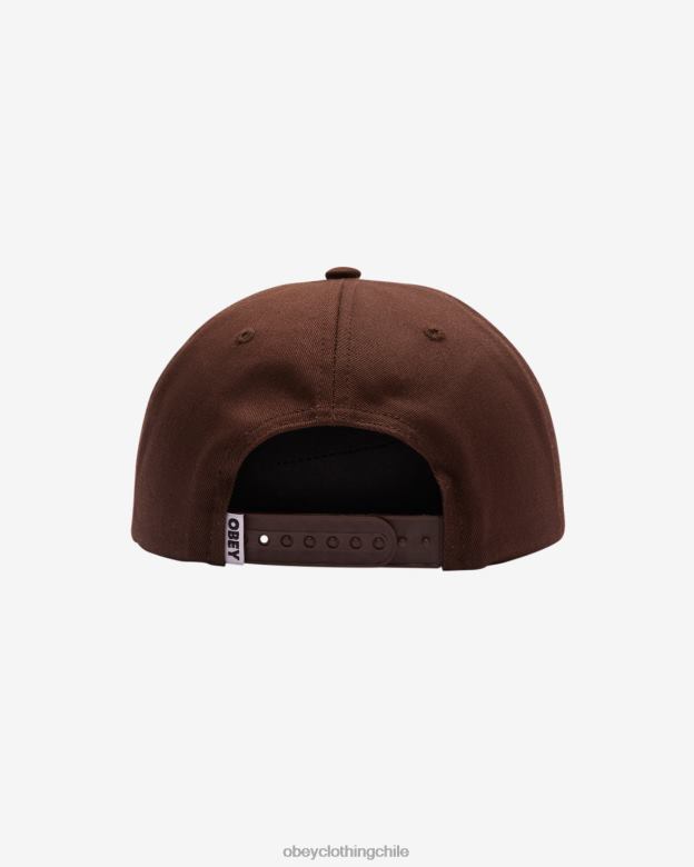 accesorios 40VX436 hombres snapback de 5 paneles de abundancia OBEY java marrón
