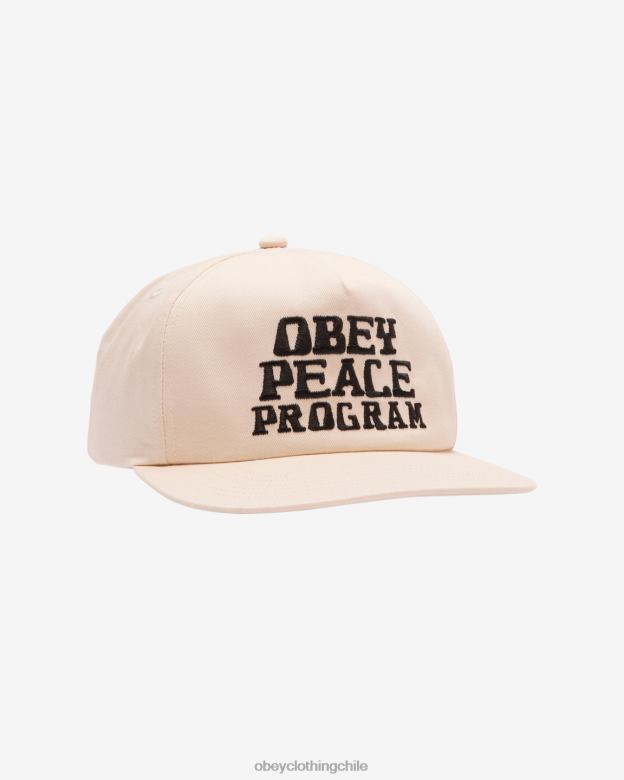 accesorios 40VX441 hombres programa de paz snapback de 5 paneles OBEY sin blanquear