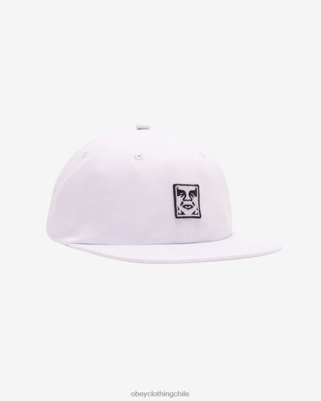 accesorios 40VX448 hombres Correa trasera con panel de parche con íconos OBEY blanco