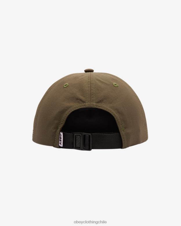 accesorios 40VX451 hombres Strapback posi división 6 paneles OBEY Musgo Verde