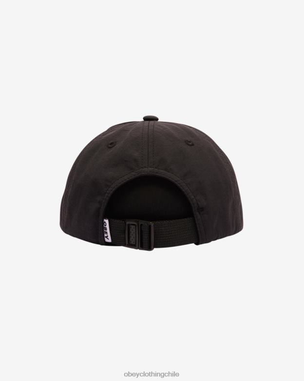 accesorios 40VX452 hombres 6 paneles de nailon en minúsculas OBEY negro