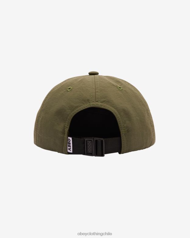 accesorios 40VX453 hombres 6 paneles de nailon en minúsculas OBEY Musgo Verde
