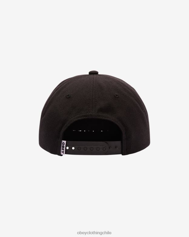accesorios 40VX461 hombres snapback clásico caos de 6 paneles OBEY negro