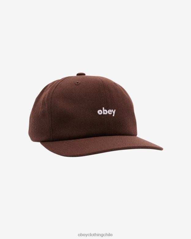 accesorios 40VX464 hombres minúsculas 6 paneles OBEY chocolate negro
