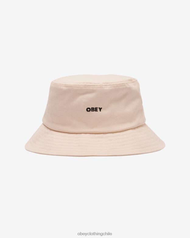 accesorios 40VX468 hombres sombrero de pescador de sarga atrevida OBEY sin blanquear