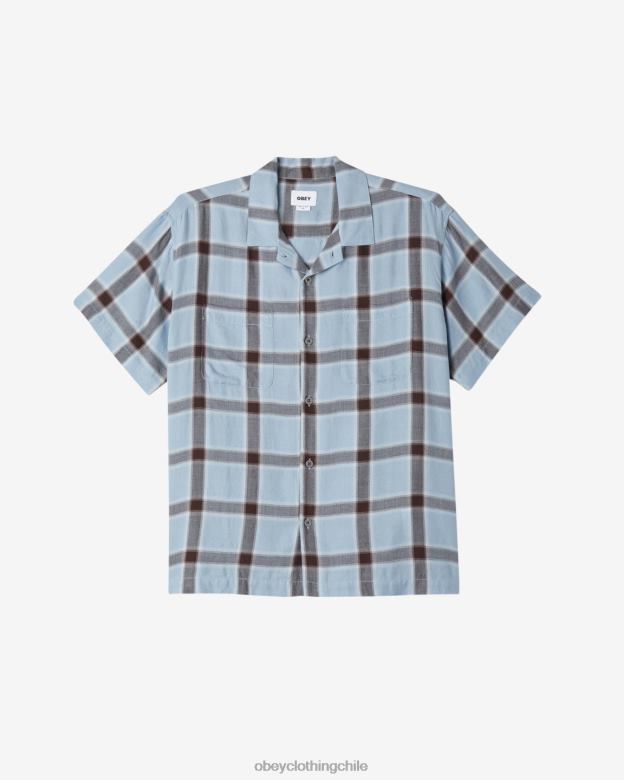 ropa 40VX134 hombres camisa ambiental OBEY bueno gris multi