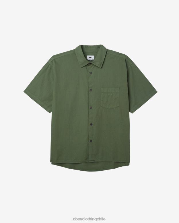 ropa 40VX144 hombres camisa de pigmento sully OBEY corona de laurel de pigmento