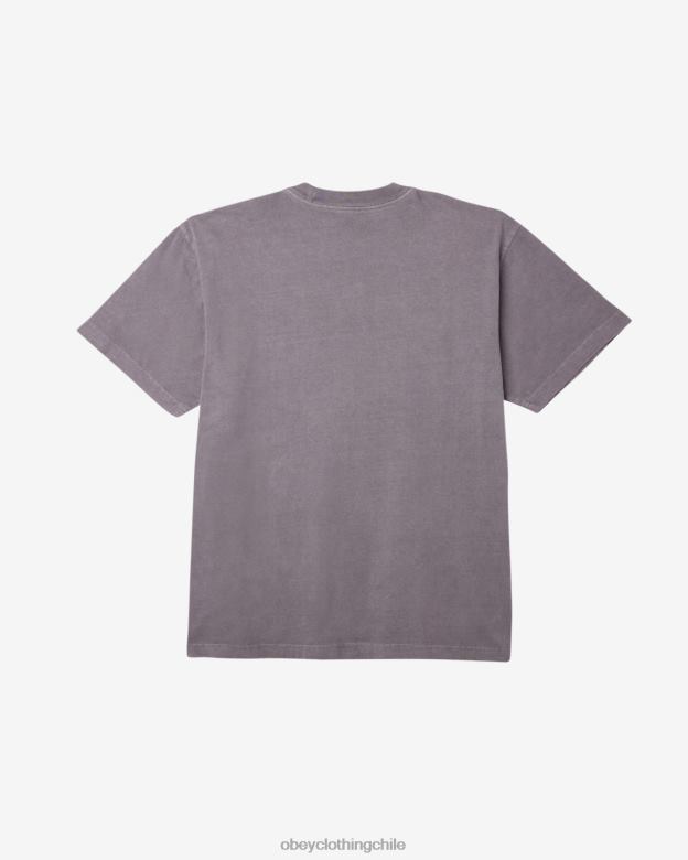ropa 40VX103 hombres camiseta con pigmentos en minúsculas OBEY pigmento negro digital