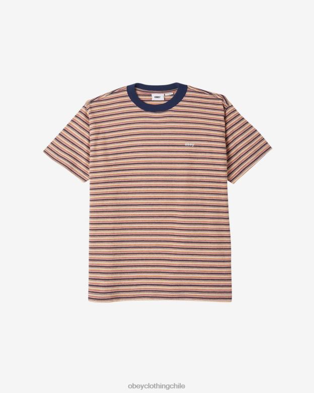 ropa 40VX108 hombres camiseta del pez gordo adams OBEY academia azul marino multi