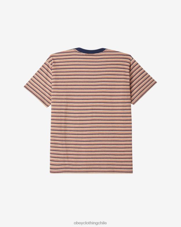 ropa 40VX108 hombres camiseta del pez gordo adams OBEY academia azul marino multi