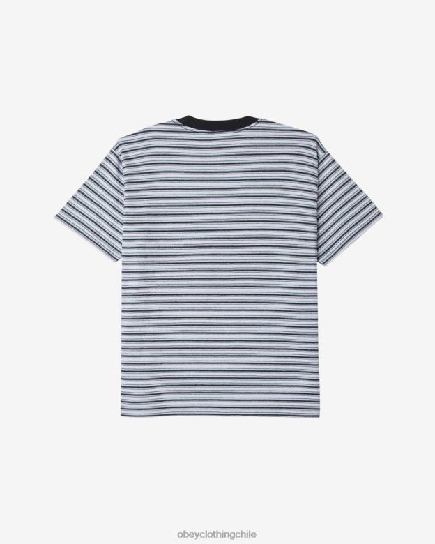 ropa 40VX109 hombres camiseta del pez gordo adams OBEY negro múltiple