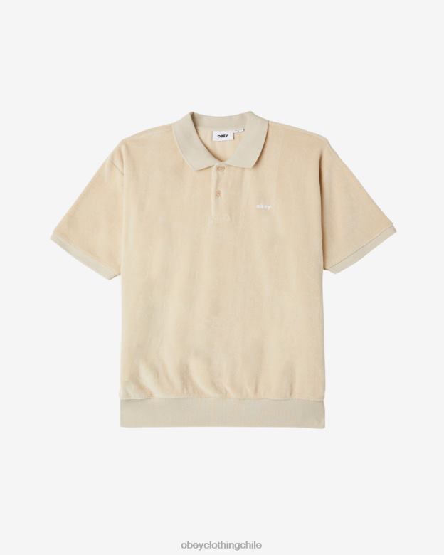 ropa 40VX120 hombres polo dentón OBEY gris ostra